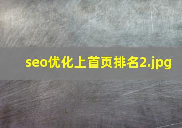 seo优化上首页排名