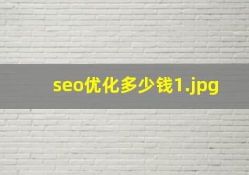 seo优化多少钱