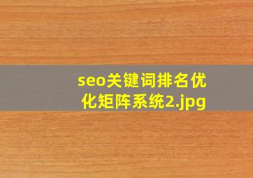 seo关键词排名优化矩阵系统