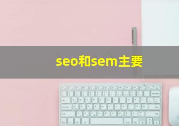 seo和sem主要