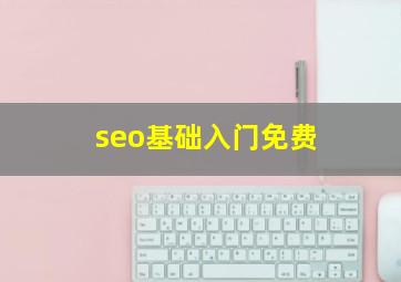 seo基础入门免费