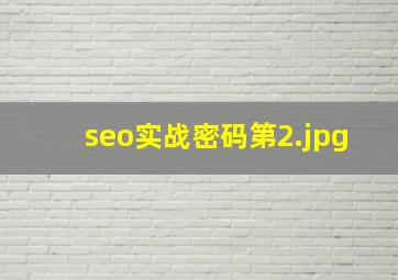 seo实战密码第