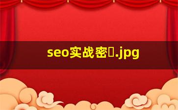 seo实战密�