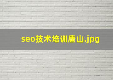 seo技术培训唐山