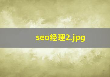 seo经理
