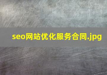seo网站优化服务合同