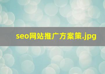 seo网站推广方案策