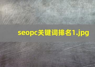 seopc关键词排名