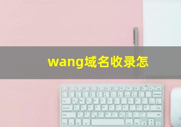 wang域名收录怎