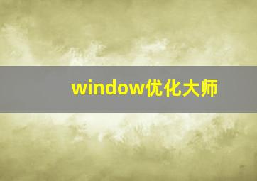 window优化大师