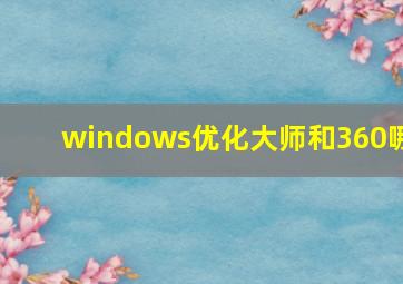 windows优化大师和360哪