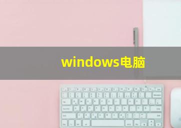 windows电脑