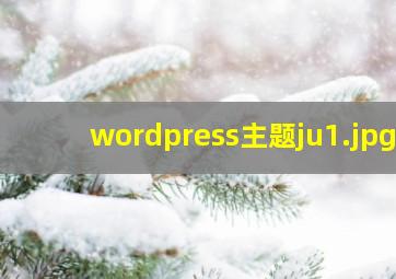 wordpress主题ju