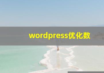 wordpress优化数