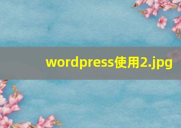 wordpress使用