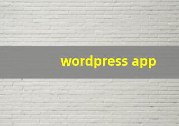 wordpress app