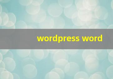 wordpress word