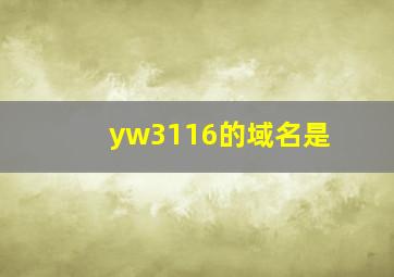 yw3116的域名是